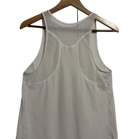 Lululemon Athletica Ivory Sheer Mesh Racerback Tank Top Athletic Workout Small - Picture 5 of 8